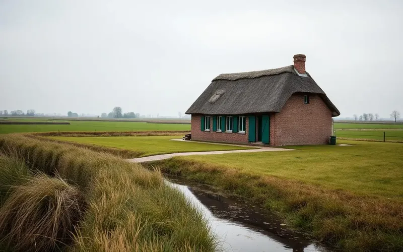 Nederlandse boerderijwoning in het buitengebied
